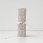 CouldNook Floral Fabric Makeup Brush Roll‑Portable Cosmetic Pouch with Ribbon Tie