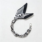 CouldNook Silver Monochrome Phone Wrist Strap - Scarf Link Loop
