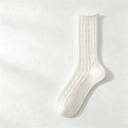 CouldNook Sheer Patterned Crew Socks-Light Sheer Finish