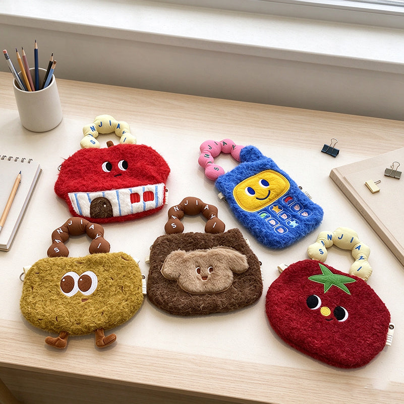 Character Phone Bag - Playful Faces and Shoulder Straps