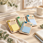 CouldNook Wood Notepad Holder - Message Detail and Pen Recess