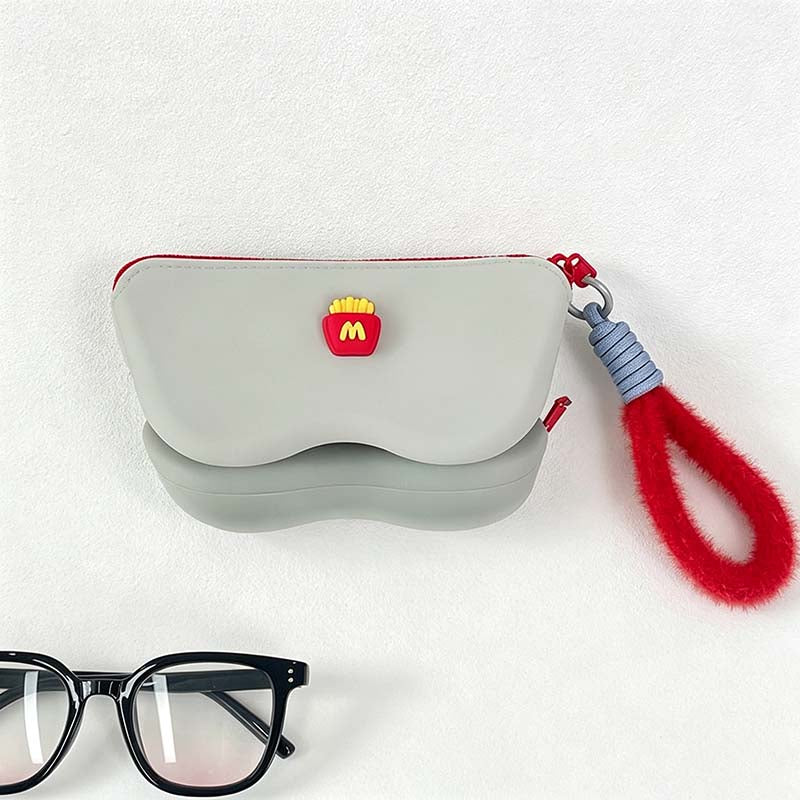 CouldNook Silicone Eyeglass Case - Zip Opening and Textured Wrist Loop