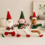 CouldNook Christmas Curtain Tieback Doll - Festive Outfits and Hugging Arms
