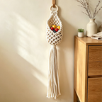 CouldNook Single Macrame Produce Organizer Basket - Useful Tabletop Accent