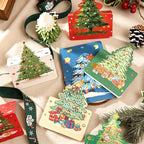 CouldNook Christmas Tree Greeting Card - Foil Lettering And Shaped Top