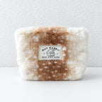 CouldNook Fawn Pattern Pouch - Plush Surface and Zipper Opening