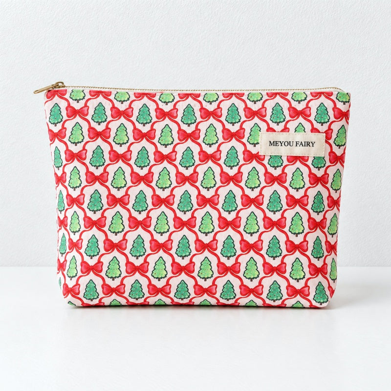 CouldNook Christmas Makeup Pouch - Festive Printed Patterns