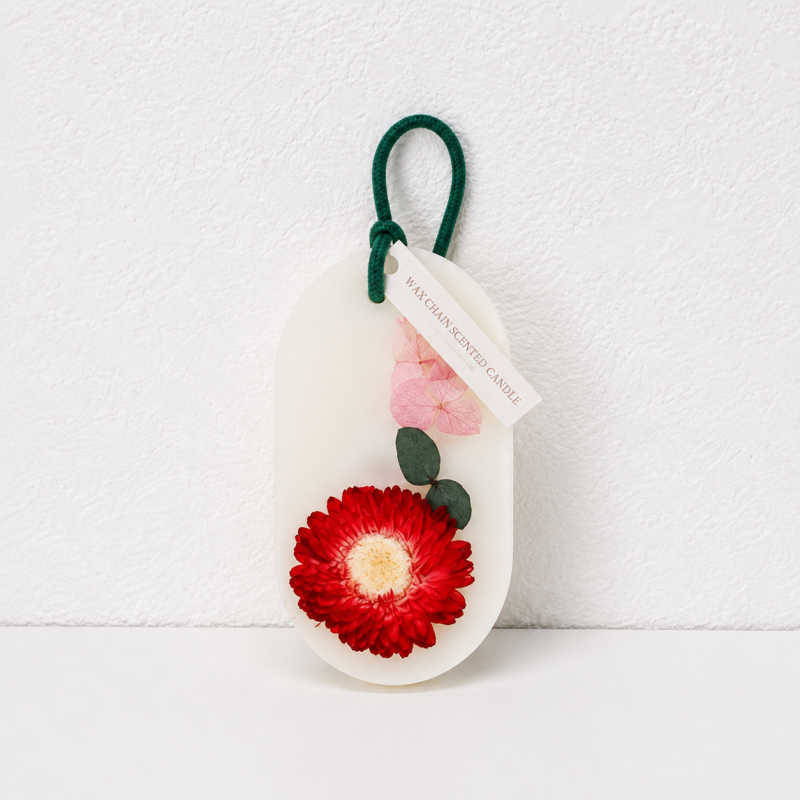 CouldNook Oval Floral Scented Wax Tablet - Hanging Ribbon