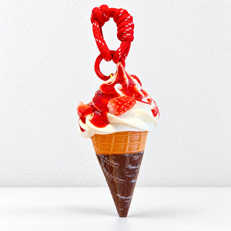 CouldNook Dessert Bag Charm - Strawberry Tart and Swirled Cone Designs