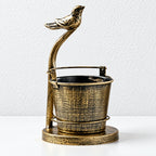 CouldNook Decorative Iron Ashtray - Bucket Bowl And Sculpted Upright Detail