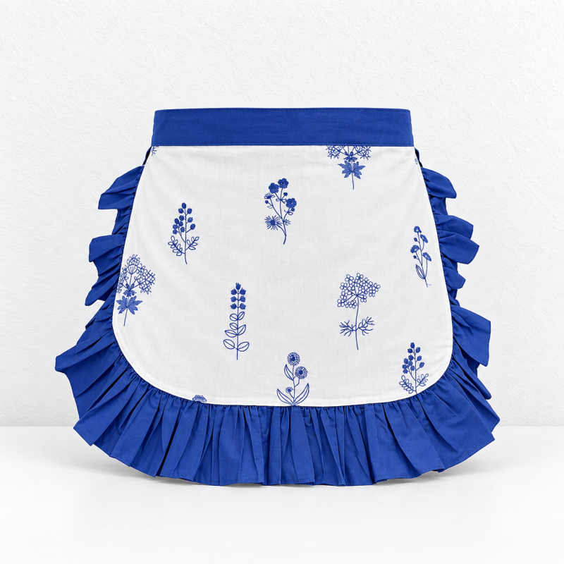 CouldNook Patterned Cooking Apron - Visible Embroidered Detail Kitchen Wear