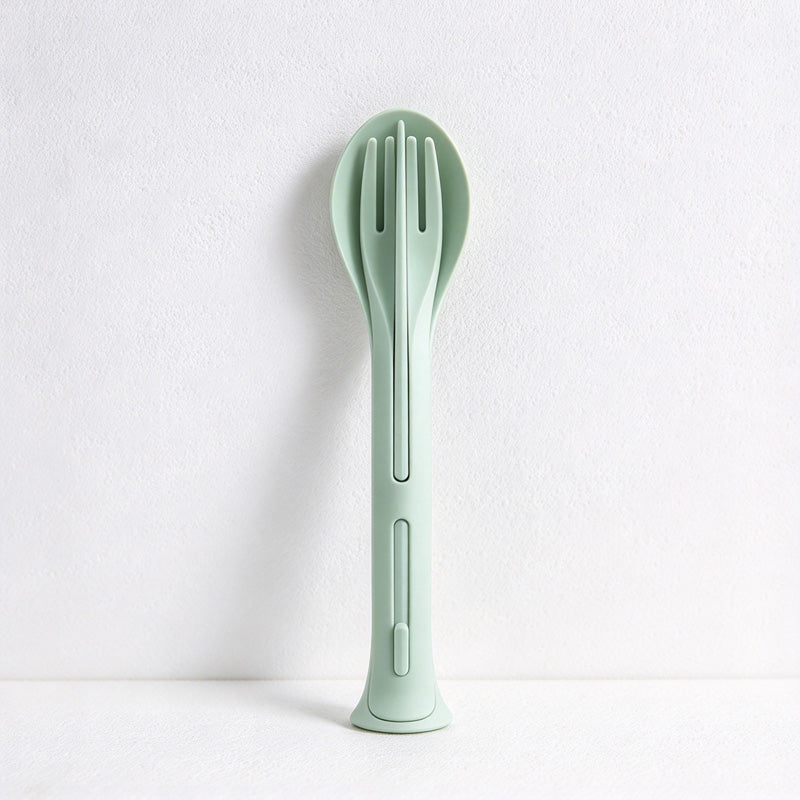 CouldNook Stackable Cutlery Set - Slotted Colorful Handles