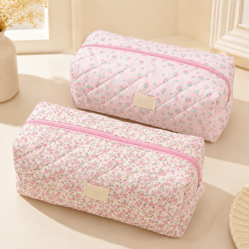 CouldNook Floral Hair Dryer Storage Bag - Quilted Travel Organizer