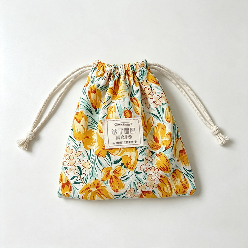 CouldNook Botanical Drawstring Pouch Organizer Bag - Relaxed Daily Helper