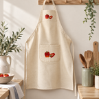 CouldNook Patterned Cooking Apron - Visible Embroidered Detail Kitchen Wear