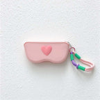 CouldNook Heart Glasses Case - Colorful Zip And Cord Wrist Loop