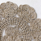 CouldNook Rose Table Mat - Sheer Mesh and Embroidered Floral Border