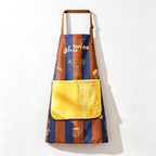 CouldNook Striped Kitchen Apron - Detachable Hand Towel Pocket