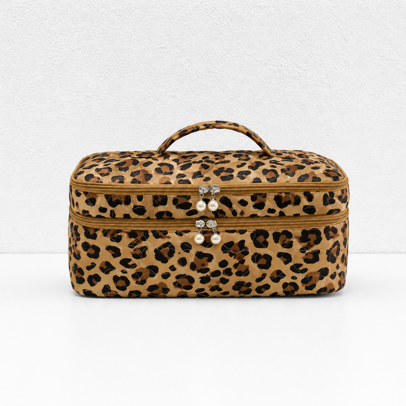 CouldNook Large‑Capacity Cosmetic Bag‑Dual‑Layer Travel Storage Pouch With Handle