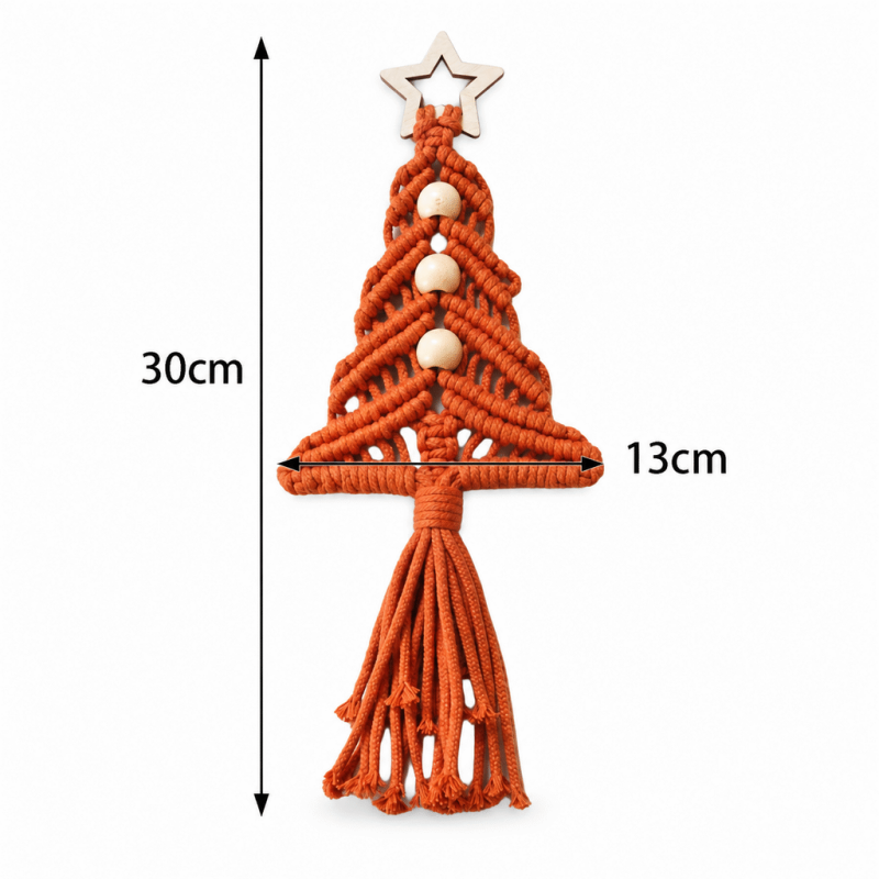 CouldNook Macrame Christmas Tree Ornament - Knotted Cord