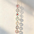 CouldNook Seven Ring Suncatcher - Colorful Stone Chip Outlined Circles