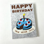 CouldNook Fabric Birthday Greeting Card - Raised Cake Motifs