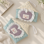 CouldNook Heart Applique Tissue Holder - Ruffled Hanging Design