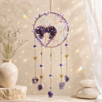 CouldNook Tree Dreamcatcher - Heart Crystal Stone Butterfly Hanging Ornament