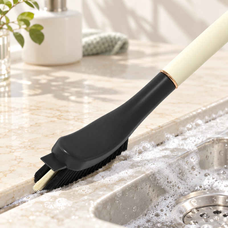 CouldNook Crevice Brush - Curved Bristle Head And Concealed Hair Tweezers