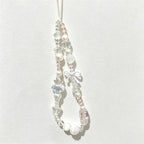 CloudNook Beaded Phone Wrist Strap-Pearl Heart Butterfly Design