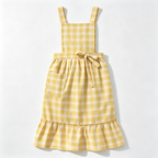 CouldNook Gingham Ruffle Apron - Fresh Checked Kitchen Layer