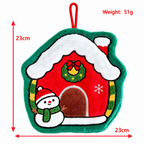 Printed Christmas Hand Towels with Shaped Holiday Scenes