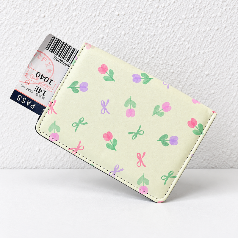 CouldNook Patterned Passport Cover - Floral Prints and Bow Details for Travel