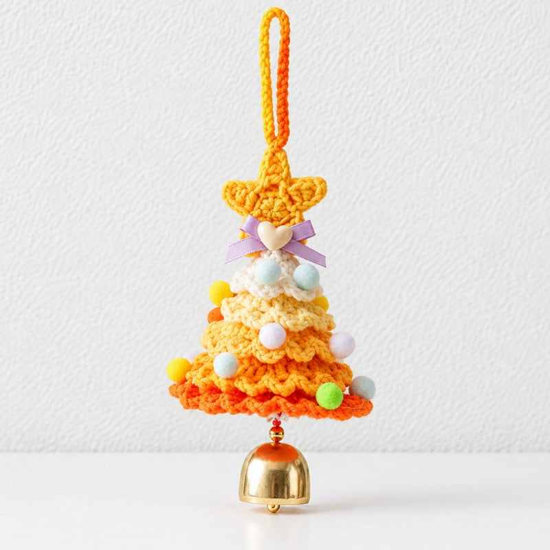 CouldNook Crocheted Christmas Tree Ornament - Layered Branches And Hanging Bell