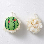 CouldNook Fruit Bath Pouf - Avocado and Watermelon Face Designs