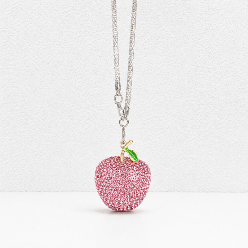 CouldNook Rhinestone Apple Charm - Crystal Car Pendant