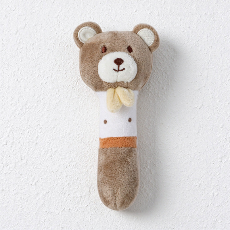 Animal Rattle in Fabric and Wooden Ring Styles