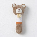 Animal Rattle in Fabric and Wooden Ring Styles