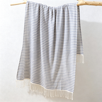CouldNook Fine Stripe Bath Towel - Tasseled Everyday Wrap