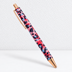CouldNook Leopard Print Ballpoint Pen - Metal Barrel and Rose-Toned Trim