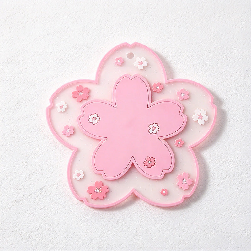 CouldNook Patterned Coaster - Sunflower Petals and Cherry Blossom Shapes