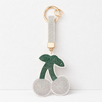 CouldNook Rhinestone Cherry Keychain - Fruit Bag Charm