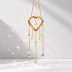 CouldNook Rainbow Beaded Suncatcher - Shaped Frame and Hanging Glass Drops