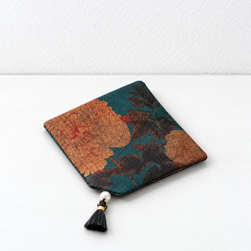 CouldNook Tasseled Floral Fabric Coaster - Double Sided Print