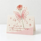 CouldNook Pink Rose Pop Up Card - Romantic Shaped Artwork