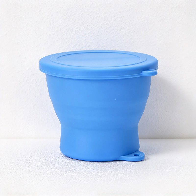 CouldNook Folding Silicone Cup - Collapsible Sides And Matching Cover