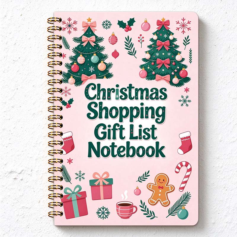CouldNook Christmas Shopping Planner - Spiral Binding And Gift Budget Pages