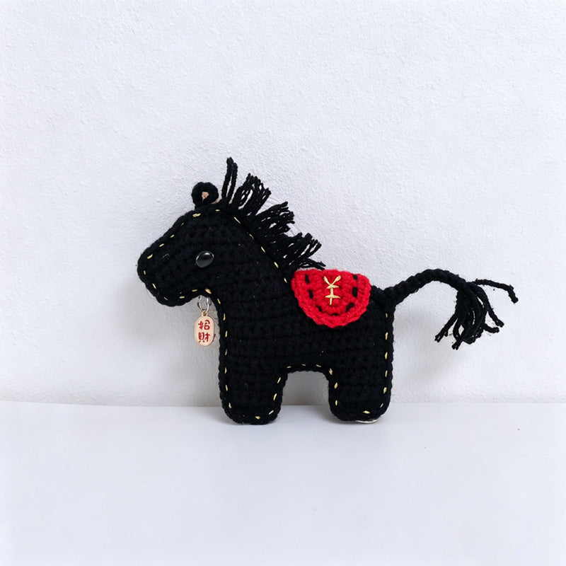 CouldNook Yarn Horse Hanging Ornament - Four Festive Colors