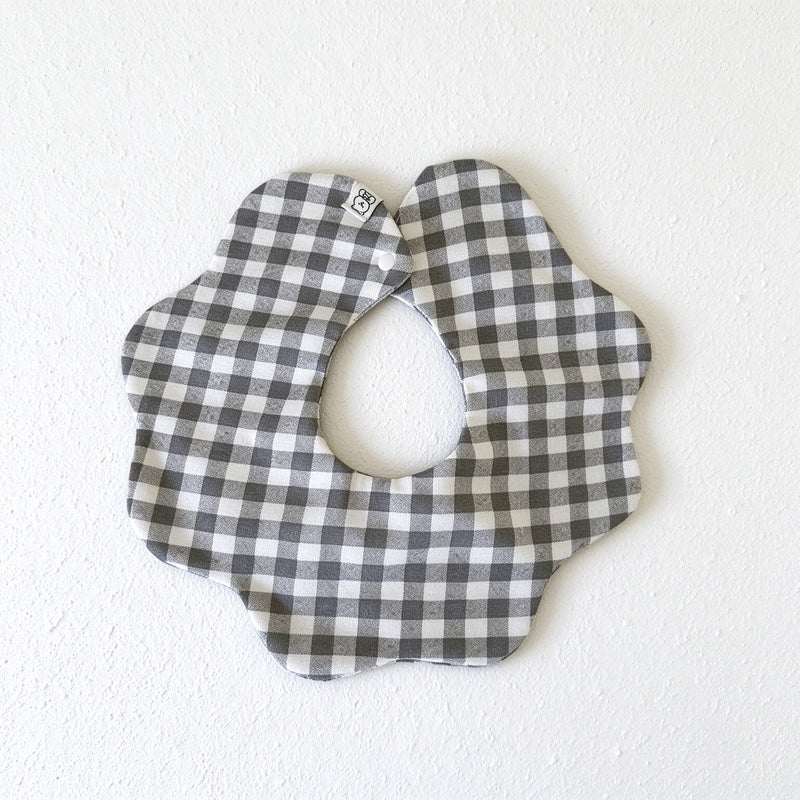 Cotton Baby Bib with Scalloped Petal Edge
