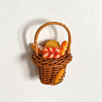 CouldNook Picnic Basket Fridge Magnet - Miniature Food and Checkered Details